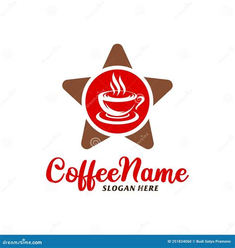 Star Coffee Logo Design Template Coffee Star Logo Concept Vector Stock