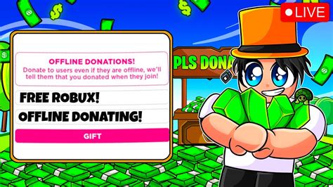 LIVE FREE ROBUX GIVING TONS OF ROBUX OFFLINE DONATIONS