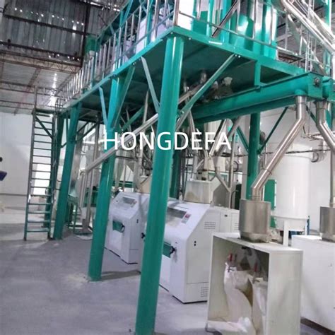 Hongdefa 50t D Automatic Maize Flour Mill Machine Complete Set China