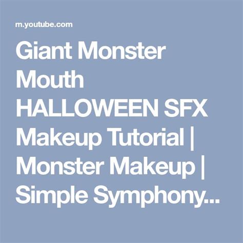 Giant Monster Mouth HALLOWEEN SFX Makeup Tutorial | Monster Makeup ...