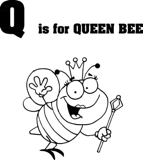 Queen Bee Letter Q Coloring Page Free Printable Coloring Pages For Kids