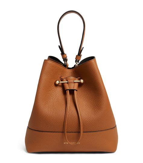 Strathberry Leather Midi Lana Osette Bucket Bag Harrods Hk