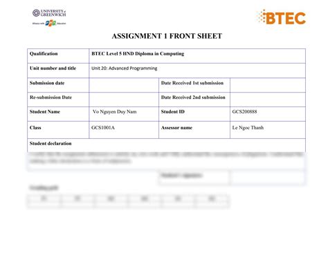 Solution Unit Assignment Frontsheet Studypool