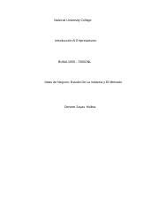 Tarea 4 2 Ideas De Negocio Estudio De La Industria Y El Mercado Docx