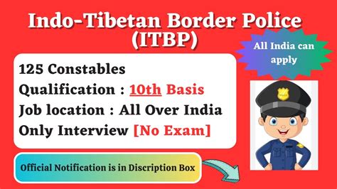 ITBP Constable Recruitment 2023 Constable Job 10th Pass Job