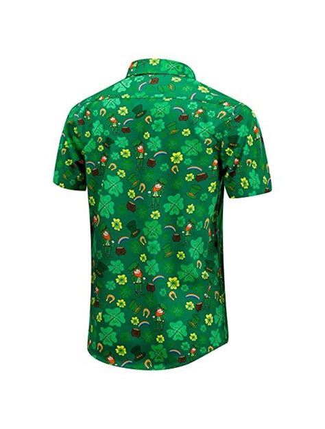 Buy Euow St Patrick S Day Hawaiian Shirt For Men Irish Printed Casual