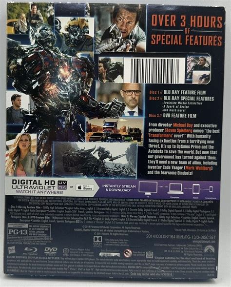 Transformers Age Of Extinction Blu DVD Digital HD Free Shipping