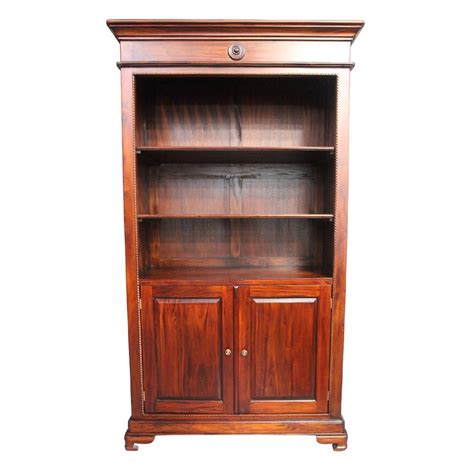 Mahogany Bookcase With Cupboard And Shelves Turendav Australia