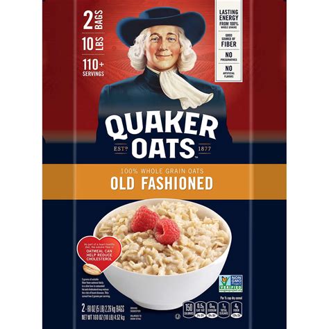 Quaker Oats 100 Whole Grain Old Fashioned Rolled Oatmeal 10 Lbs