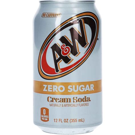 Aandw Cream Soda Zero Sugar Usa 355ml