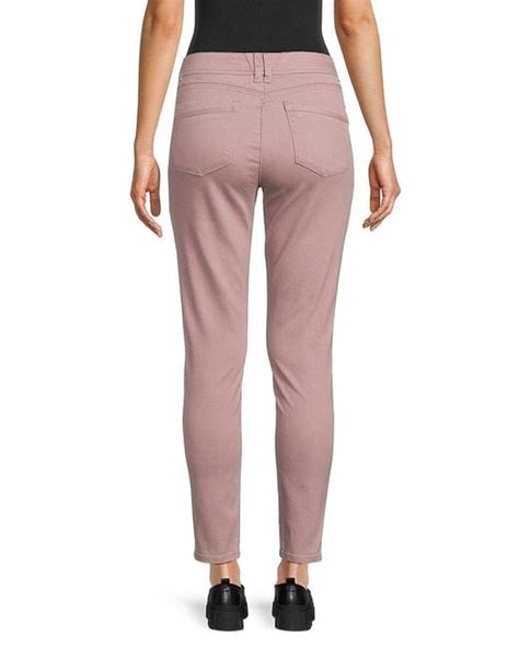 Democracy Ab Tech High Rise Cropped Skinny Jeans In Pink Lyst