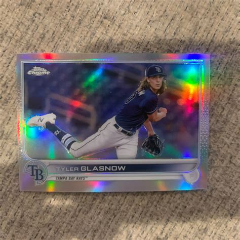 Tyler Glasnow Silver Refractor 152 2022 Topps Chrome Tampa Bay Rays