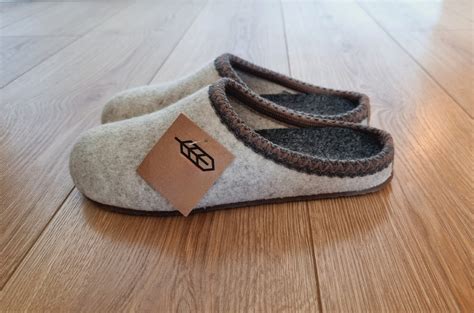 Arch Support Slippers, Ladies Slippers, Felt Slip-on Women's Slippers, Comfy Warm Natural ...