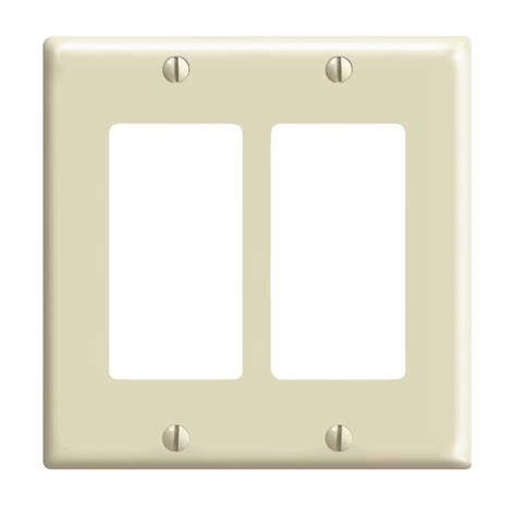 Leviton Decora wall plate 2 Gang, Ivory | The Home Depot Canada