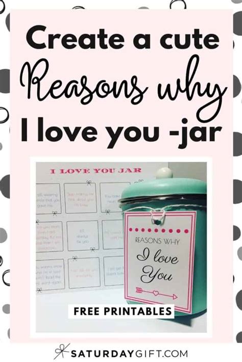 Reasons Why I Love You Printable Template Free