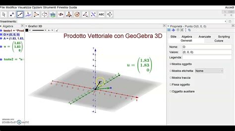 Prodotto Vettoriale Con Geogebra 3d