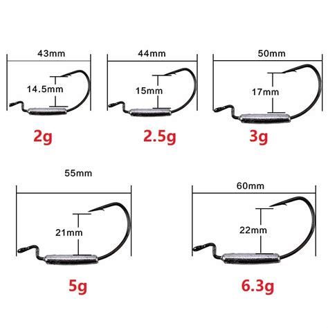 Stks Partij Lood Vishaken Jig Hoofd Prikkeldraad Grandado