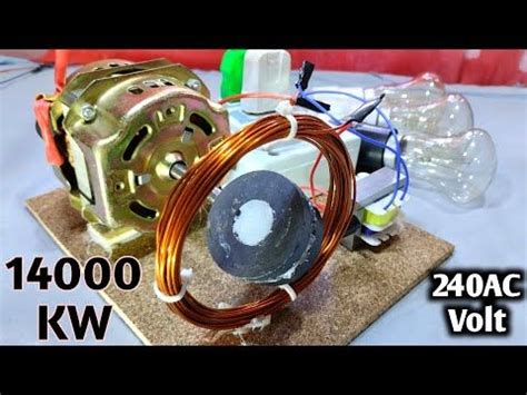 Free Electricity Generator V From Big Coper Wire Youtube How To