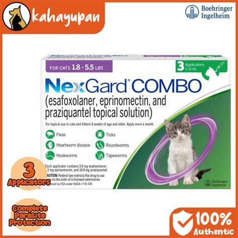 Nexgard Combo Complete Parasite Protection For Cats Kg Lazada Ph