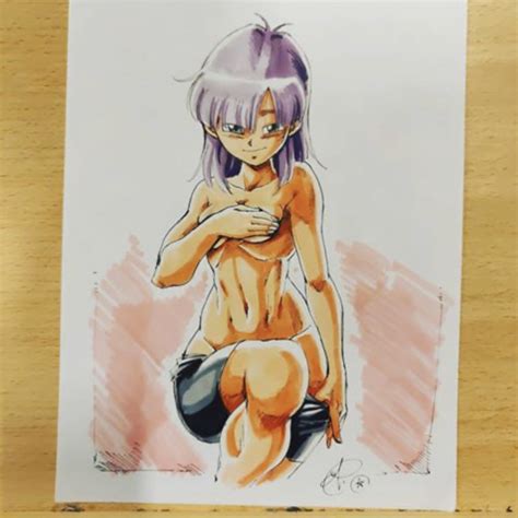 Rule 34 Dragon Ball Dragon Ball Multiverse Dragon Ball Z Hands Over Breasts Purple Hair Shorts