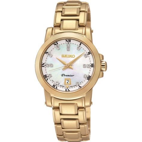 Seiko Ladies Gold Pvd Diamond Set Premier Watch