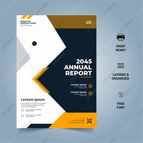 Gambar Desain Template Laporan Tahunan Bisnis Kuning Yang Elegan Templat Untuk Unduh Gratis Di