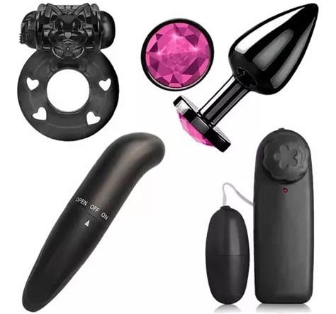 Kit Sex Shop Plug Anal Ponto G Bullet Anel Vibrador