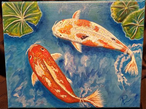 Koi Fish Pond Painting