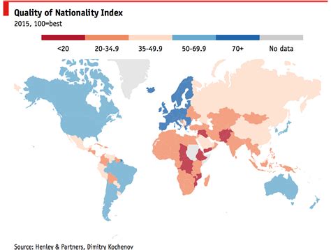 Daily Chart A New Ranking Of Every Countrys Citizenship The