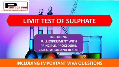 Limit Test Of Sulphate Principle Procedure Observation Calculation