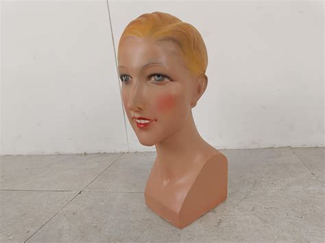 Vintage French Plaster Mannequin Head For Sale At Stdibs