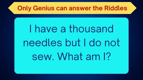 Can You Solve These Tricky Riddles Only Genius Can Answer These