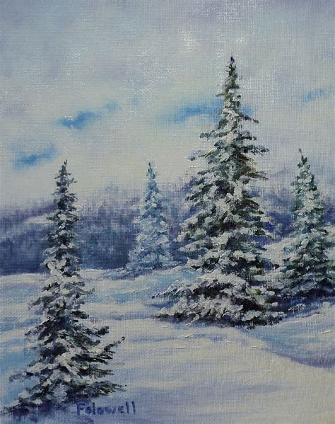 Billfolowellfineart Passing Winter Snow Storm Painting