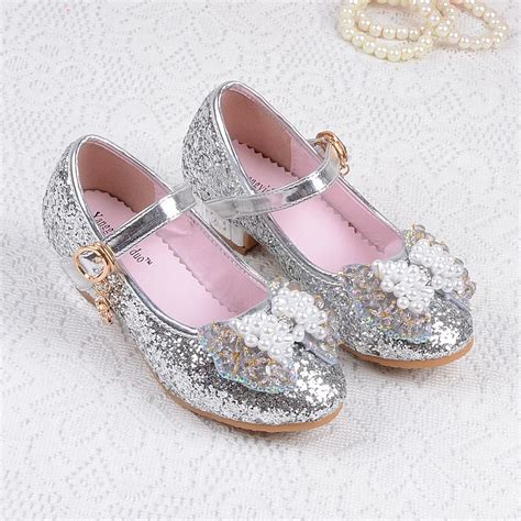 Kids Princess Shoes Dress Shoes Flower Designer Sequines Leather Spring ...