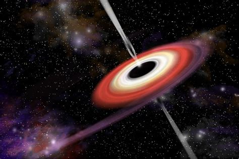 An Artists Depiction Of A Black Hole And Its Accretion Disk In