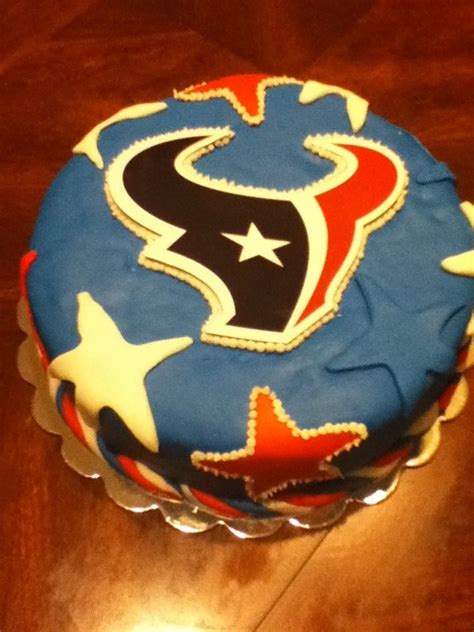 Houston Texans Birthday Cake Covered In Fondant CakeCentral