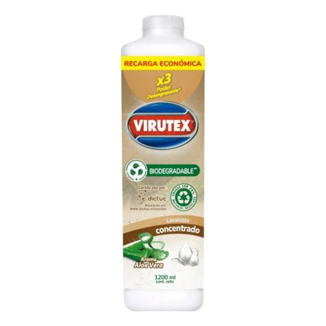 Lavalozas Ecológico Virutex Aloe Vera Recarga 1200 ml Aseo por mayor