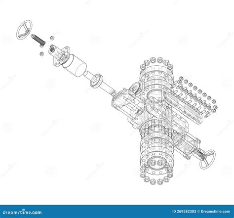 Blowout Preventer. 3d Illustration Stock Illustration - Illustration of industry, pipe: 269582383