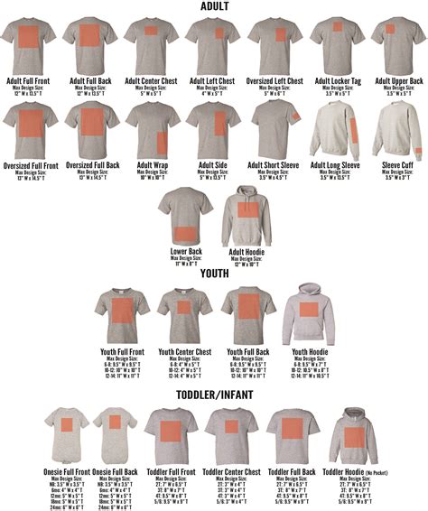 Htv Sizing Guide And Design Placement For T Shirts Artofit