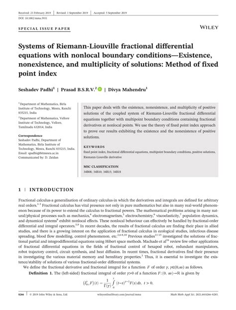 Systems Of Riemann‐liouville Fractional Differential Equations With