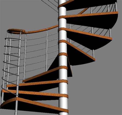 Spiral stairs 3D Model $5 - .3ds .max - Free3D