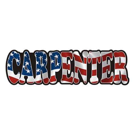 Carpenter Decal American Flag Usa Woodworker Vinyl Hard Hat Sticker