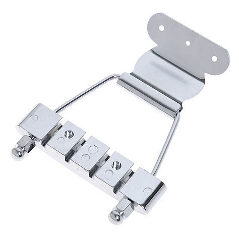 1pc Nh 04 Chrome 4 String Bass Guitar Short Trapeze Tailpiece Archtop