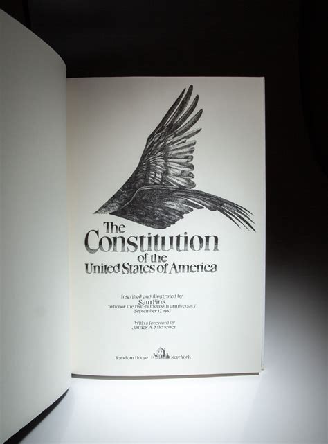 The Constitution Of The United States Of America Inscribed And