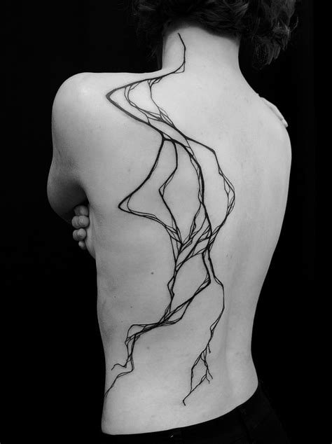 Back Tattoo Abstract Lines By Sanne Vaghi 744571750869900985 Minimal