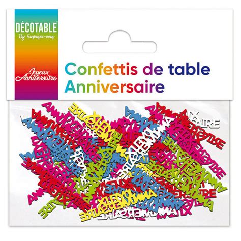 Confettis De Table Joyeux Anniversaire Multicolores Le G Ant De