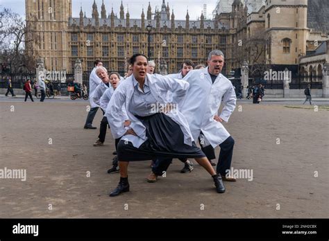 London UK 20 February 2023 A Flashmob Of Singing Doctors And