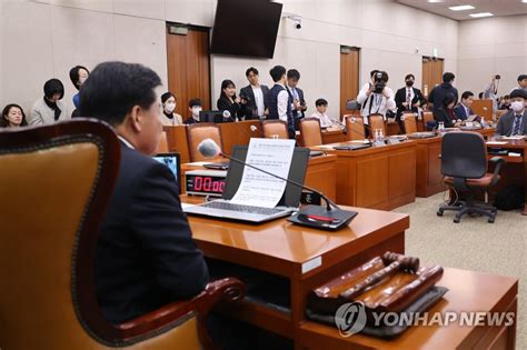 野단독 농해수위한총리 양곡법 거부권 건의 탄핵 사유 연합뉴스