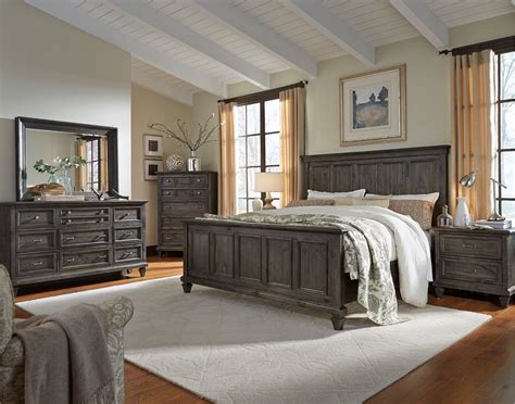 Charcoal Gray Piece Queen Bedroom Set Calistoga Rc Willey