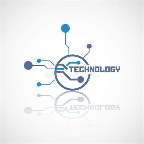 El Logotipo Abstracto De La Tecnología Con Refleja Ilustración del